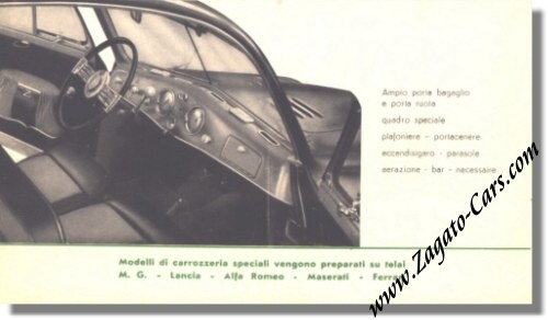 1950 Fiat Zagato Panoramica 500 C Brochure