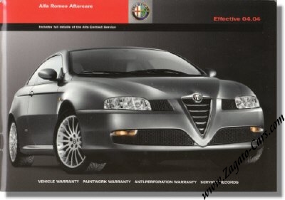 Alfa Romeo on 2004 Alfa Romeo Aftercare Manual