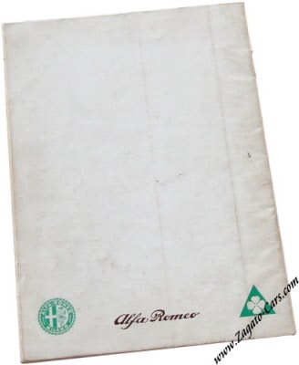 Vintage June 1965 owners manual for the Alfa Romeo GTA