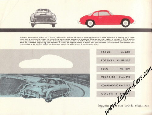 Vintage 1959 Lancia Flaminia Sport Zagato 2.5 First Series (Covered Headlights) Sales Brochure Vintage 1959 Lancia Flaminia Sport Zagato 2.5 First Series (Covered Headlights) Sales Brochure