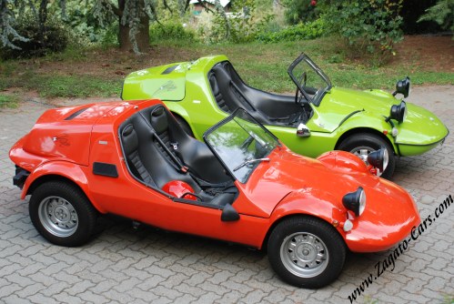 1969 Fiat Zanzara 500 Zagato Ercole Spada and Claudio Mattioli with their respective Zagato Zanzara's 1969 Fiat Zanzara 500 Zagato Ercole Spada and Claudio Mattioli with their respective Zagato Zanzara's