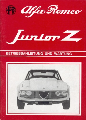 Alfa Romeo Junior Z 1300 Owner's Manual