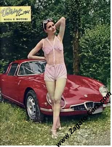 In 1965, the Alfa Romeo TZ appeared in a photo shoot for Moda e Motori In 1965, the Alfa Romeo TZ appeared in a photo shoot for Moda e Motori